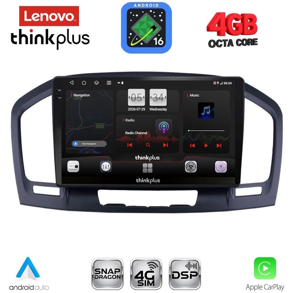 LENOVO LTG 7491BL_CPA (9inc) MULTIMEDIA TABLET for OPEL INSIGNIA mod. 2008-2013 (BLACK)