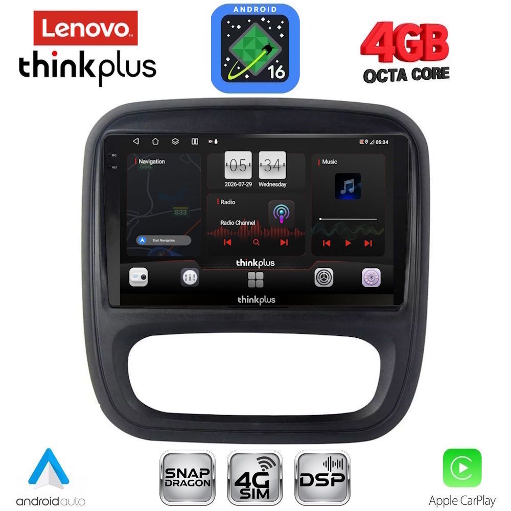LENOVO LTG 7499_CPA (9inc) MULTIMEDIA TABLET for OPEL VIVARO – RENAULT TRAFIC – FIAT TALENDO – NISSAN NV 300 mod. 2014-2019