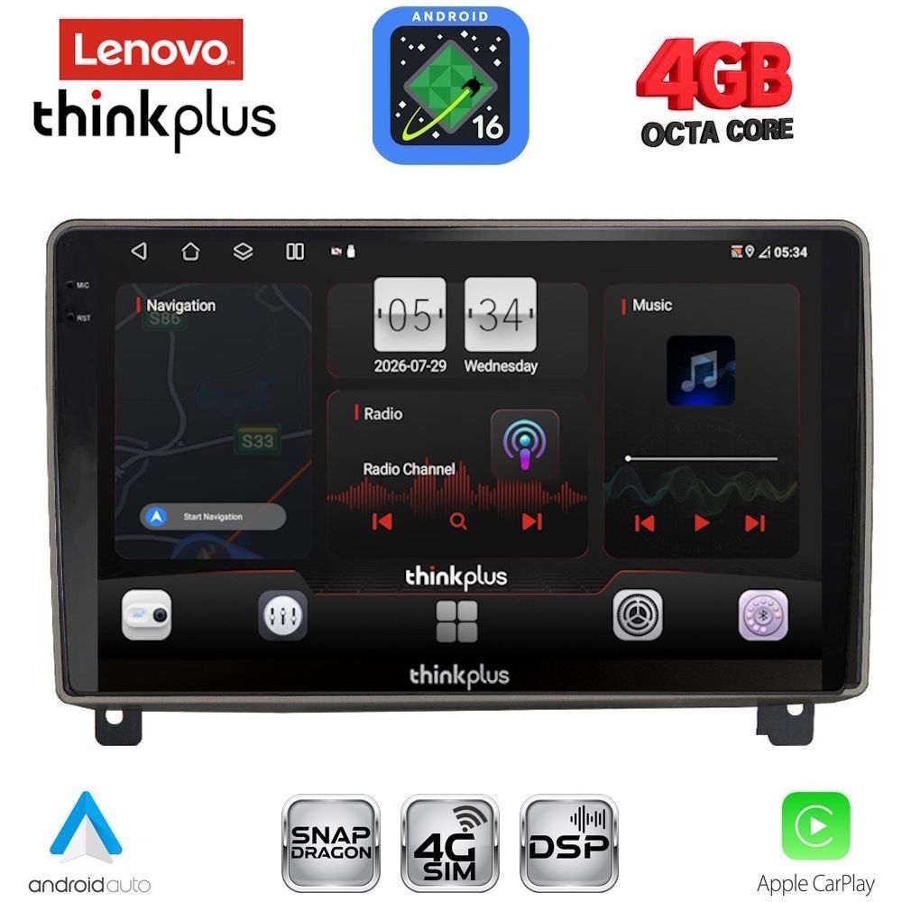 LENOVO LTG 7517_CPA (9inc) MULTIMEDIA TABLET for PEUGEOT 407 mod. 2004-2011