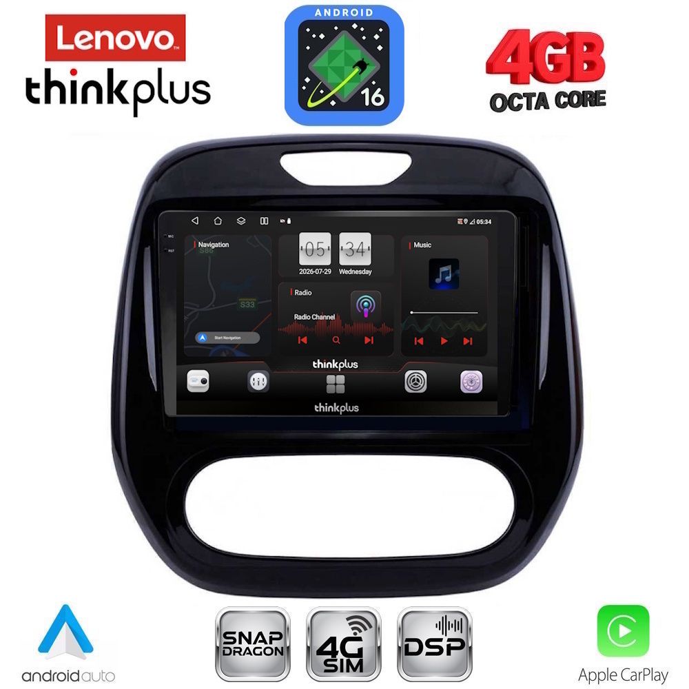 LENOVO LTG 7542_CPA (9inc) MULTIMEDIA TABLET for RENAULT CAPTUR mod. 2013-2019