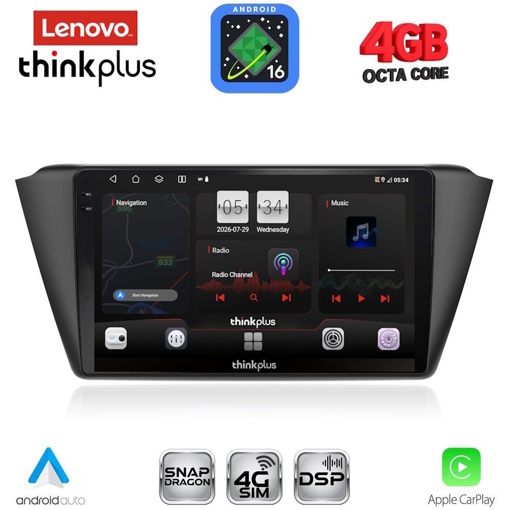 LENOVO LTG 7582_CPA (9inc) MULTIMEDIA TABLET for SKODA FABIA mod. 2015-2022