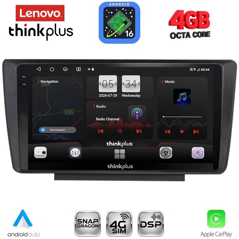 LENOVO LTG 7594_CPA (9inc) MULTIMEDIA TABLET for SKODA OCTAVIA 5 mod. 2005-2012