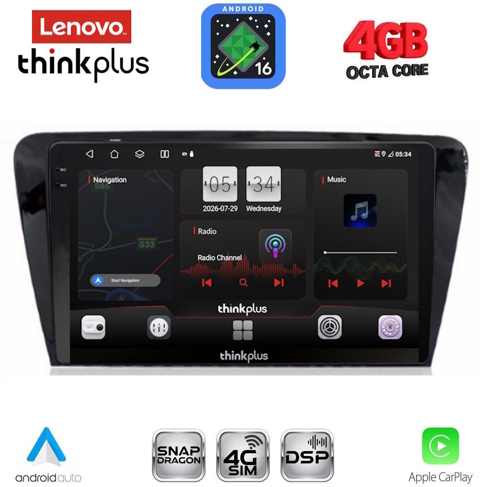 LENOVO LTG 7597_CPA (10inc) MULTIMEDIA TABLET for SKODA OCTAVIA 7 mod. 2013-2021