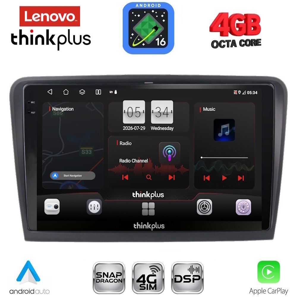 LENOVO LTG 7604B_CPA (10inc) MULTIMEDIA TABLET for SKODA SUPERB mod. 2008-2015