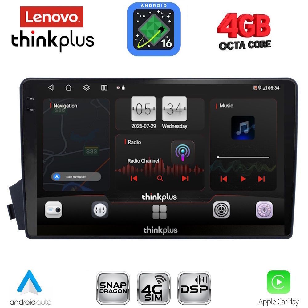 LENOVO LTG 7650_CPA (9inc) MULTIMEDIA TABLET for SSANGYONG ACTYON - KYRON mod. 2006-2015