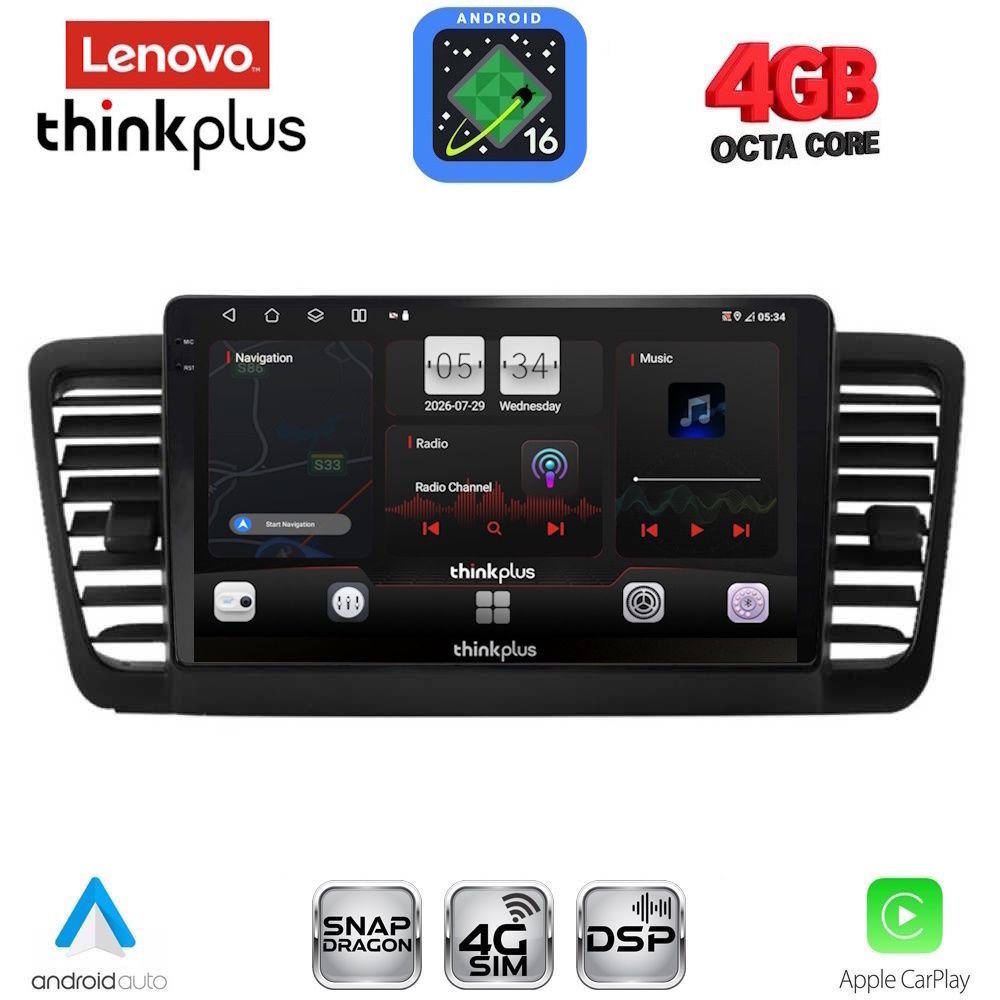 LENOVO LTG 7665_CPA (9inc) MULTIMEDIA TABLET for SUBARU LEGACY - OUTBACK mod. 2002-2008