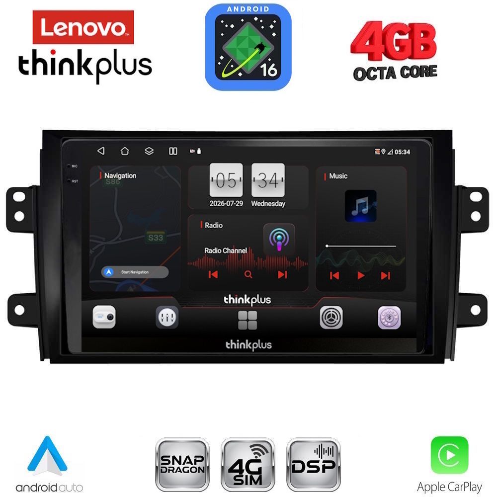 LENOVO LTG 7688_CPA (9inc) MULTIMEDIA TABLET for FIAT SEDICI – SUZUKI SX4 mod. 2005-2013