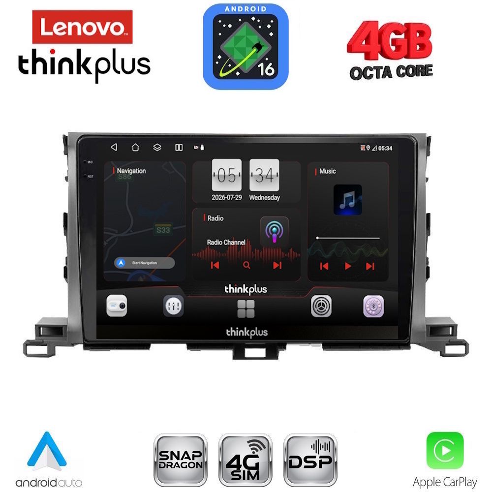 LENOVO LTG 7700_CPA (10inc) MULTIMEDIA TABLET for TOYOTA HIGHLANDER mod. 2014-2019