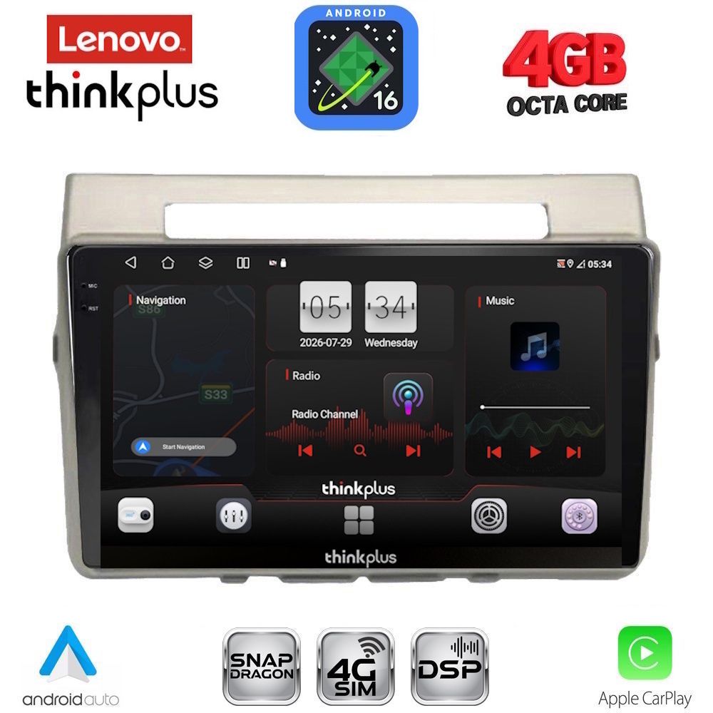 LENOVO LTG 7711B_CPA (9inc) MULTIMEDIA TABLET for TOYOTA COROLLA VERSO mod. 2004-2009