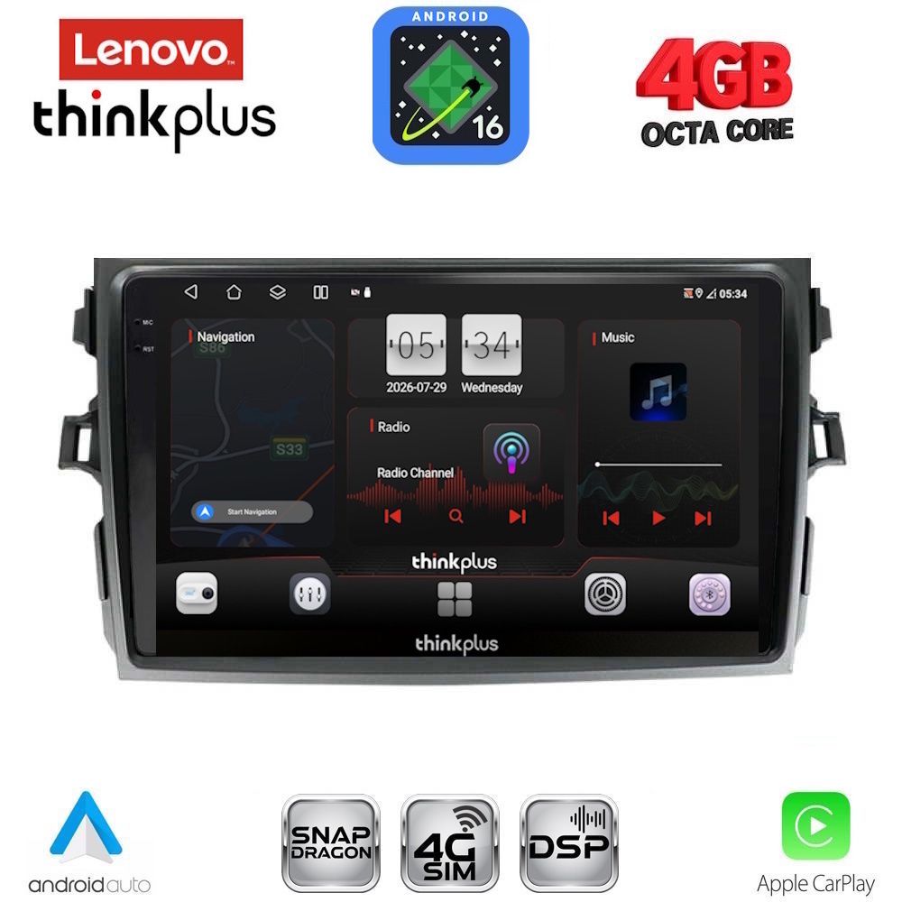 LENOVO LTG 7713_CPA (9inc) MULTIMEDIA TABLET for TOYOTA COROLLA 4D mod. 2006-2012