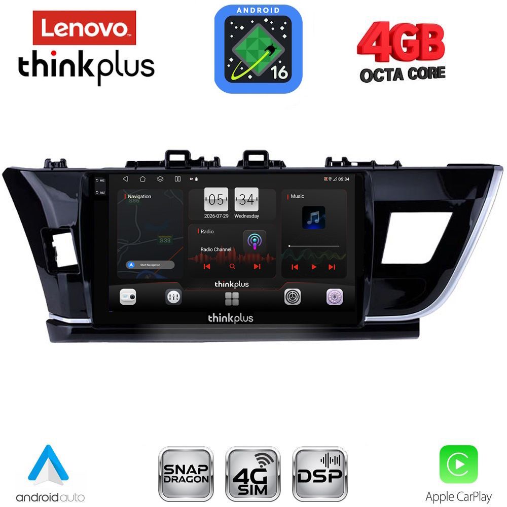 LENOVO LTG 7714BIG_CPA (10inc) MULTIMEDIA TABLET for TOYOTA COROLLA mod. 2013-2016