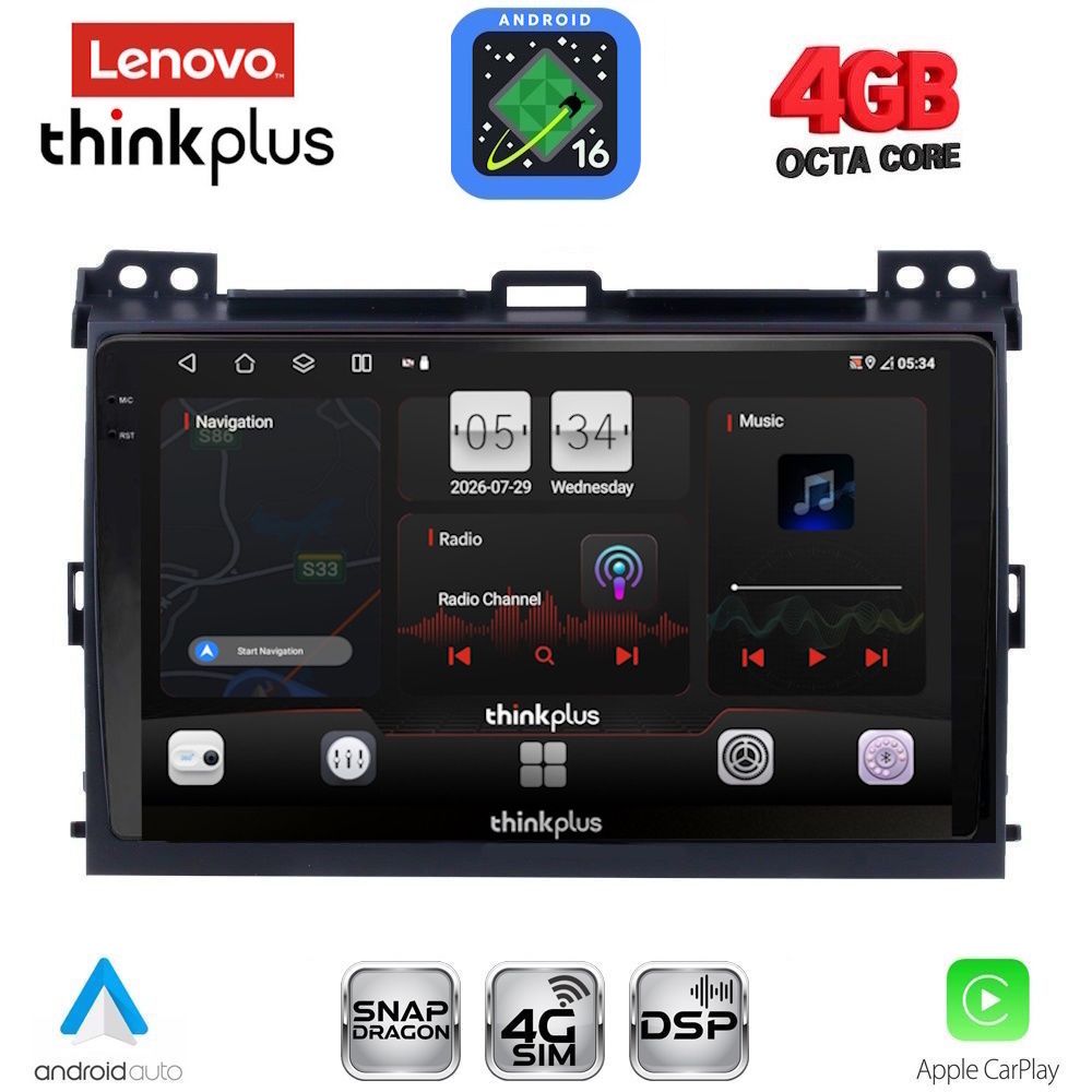 LENOVO LTG 7723_CPA (9inc) MULTIMEDIA TABLET for TOYOTA LANDCRUISER mod. 2002-2008