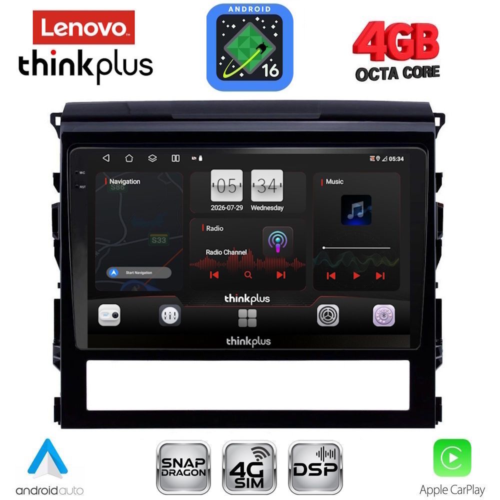 LENOVO LTG 7725_CPA (9inc) MULTIMEDIA TABLET for TOYOTA LANDCRUISER mod. 2016-2019