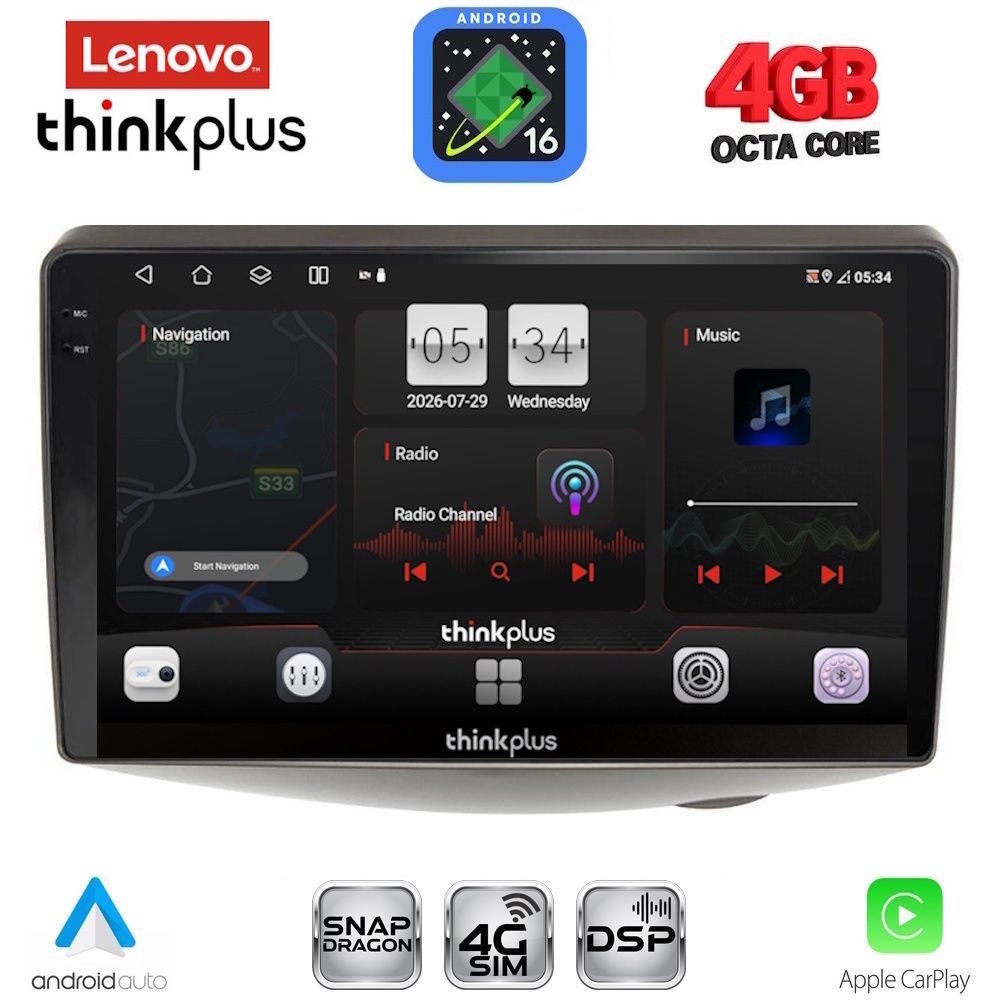 LENOVO LTG 7735_CPA (9inc) MULTIMEDIA TABLET for TOYOTA YARIS mod. 1999-2006