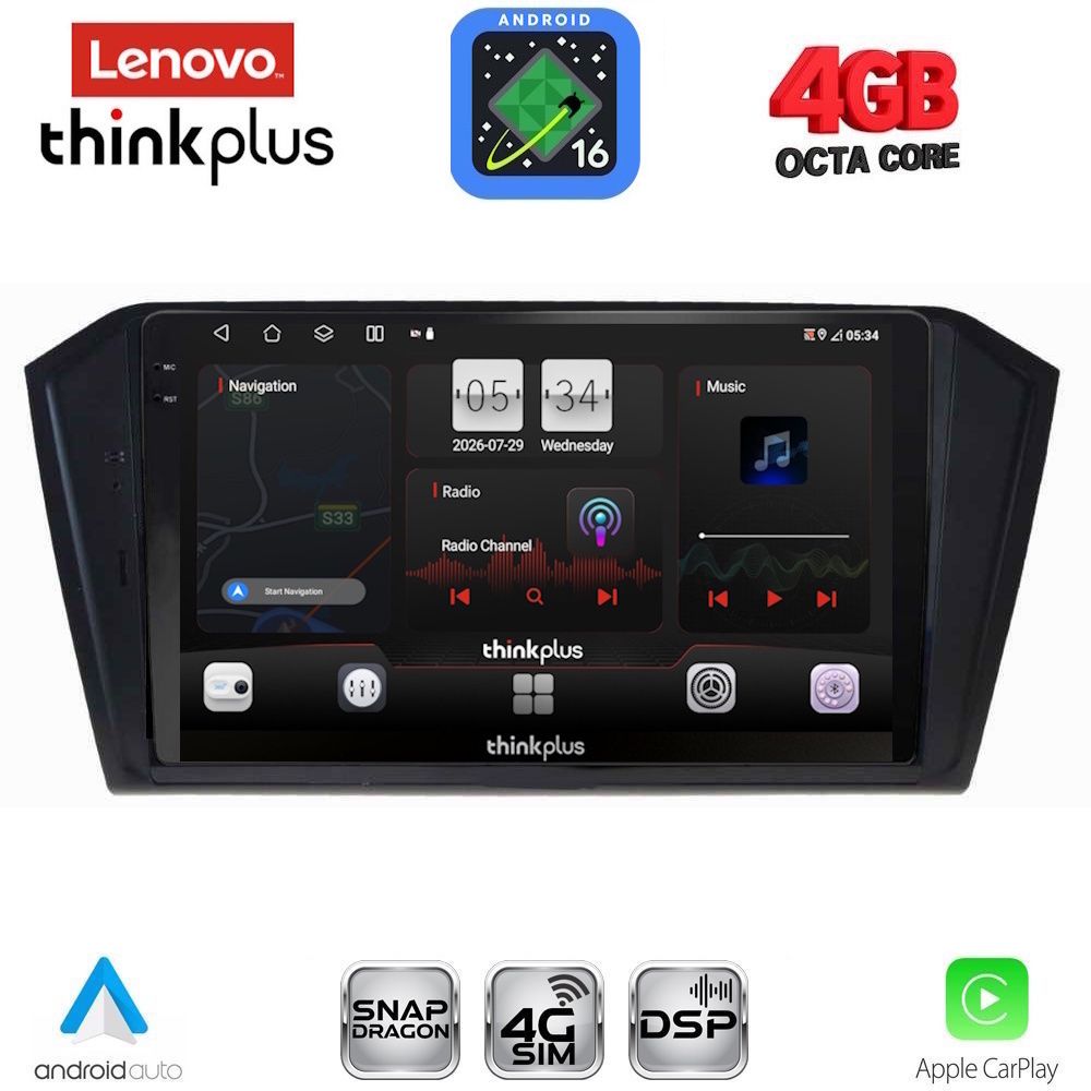 LENOVO LTG 7750_CPA (10inc) MULTIMEDIA TABLET for VW PASSAT mod. 2016-2023