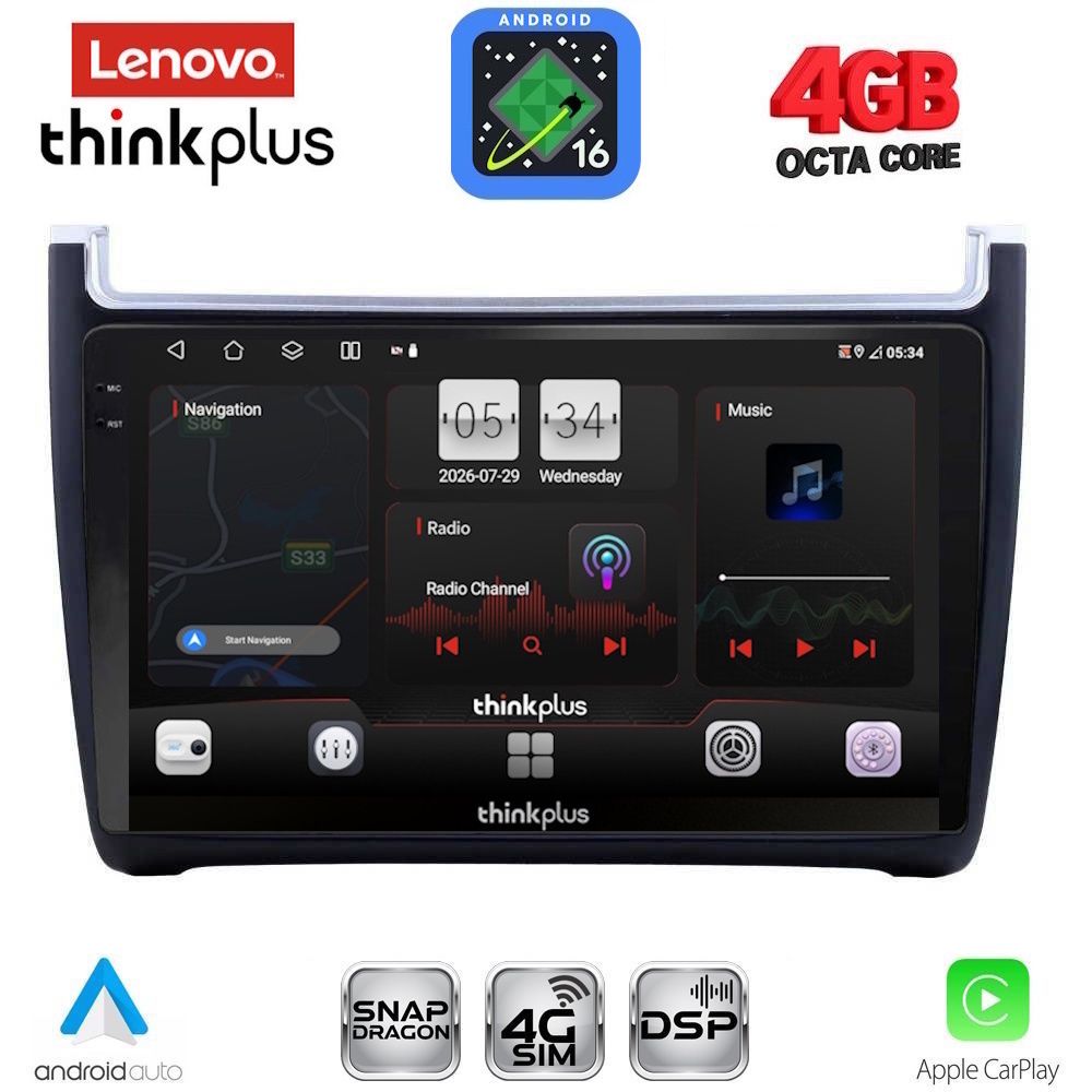 LENOVO LTG 7757_CPA (9inc) MULTIMEDIA TABLET for VW POLO mod. 2014-2017