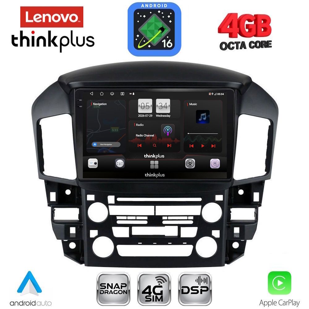LENOVO LTG 7344_CPA (9inc) MULTIMEDIA TABLET for LEXUS RX 300 mod. 1998-2003