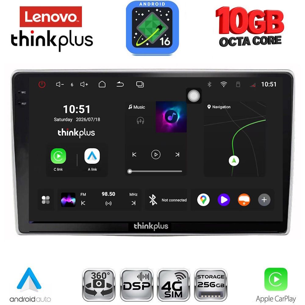 LENOVO LTM 11028_CPA (9inc) MULTIMEDIA TABLET for ALFA ROMEO MITO mod. 2008-2018