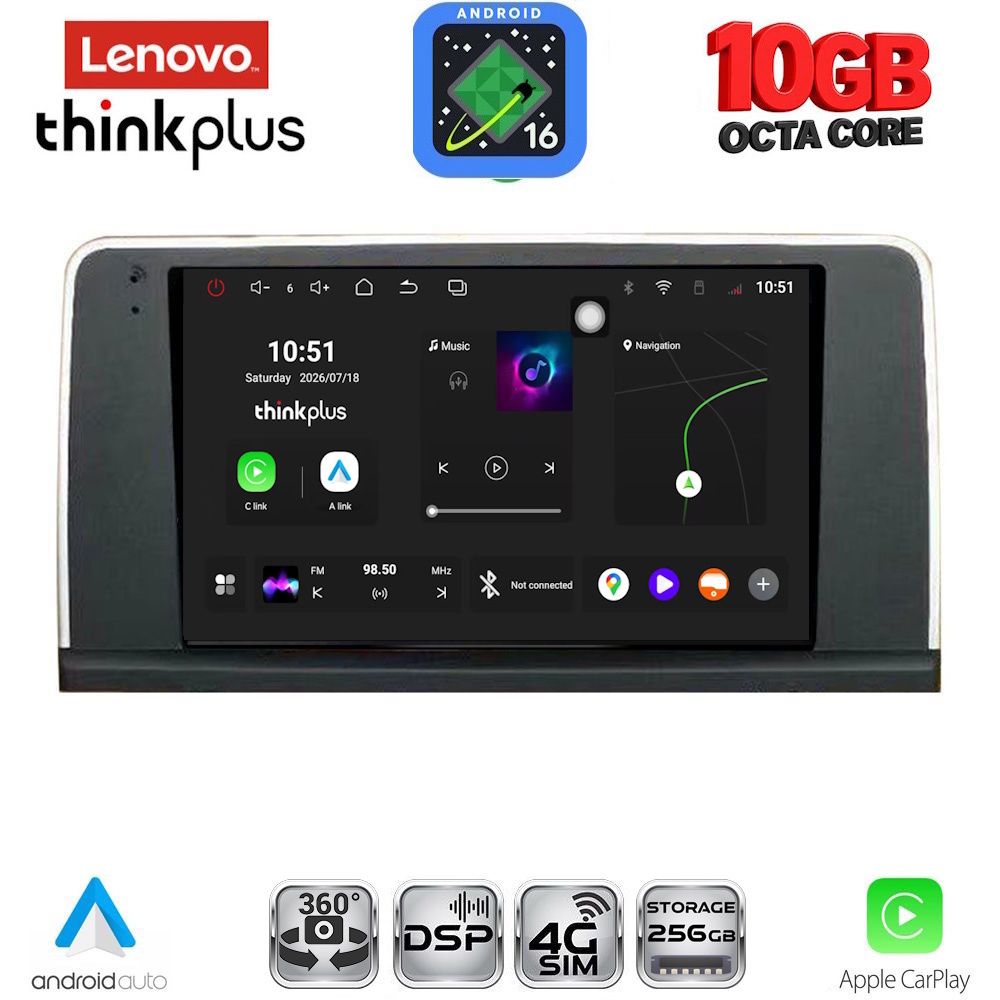 LENOVO LTM 11062_CPA (9inc) (NBT) MULTIMEDIA TABLET for BMW X5 (E70) – X6 (E71) mod. 2013-2016