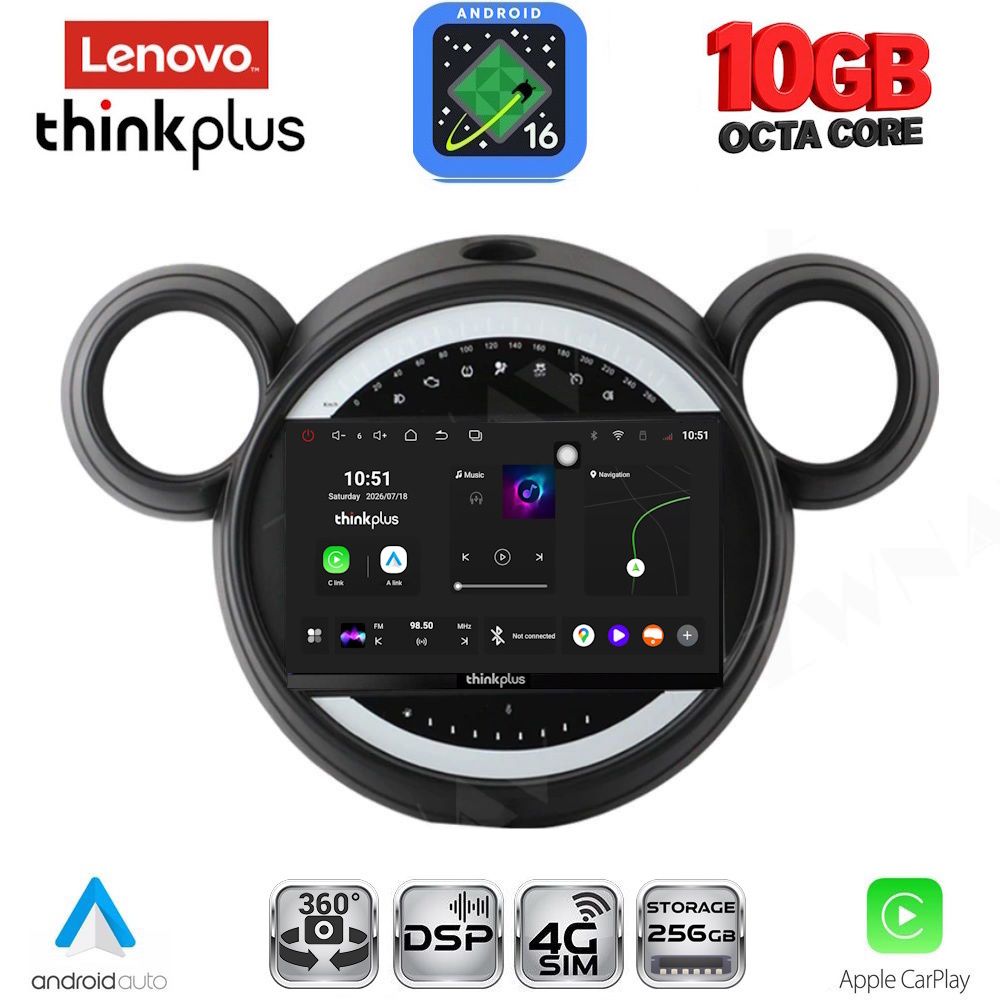 LENOVO LTM 11065_CPA (9inc) MULTIMEDIA TABLET for MINI COUNTRYMAN (R60) mod. 2010-2016 - PACEMAN (R61) mod. 2013-2016