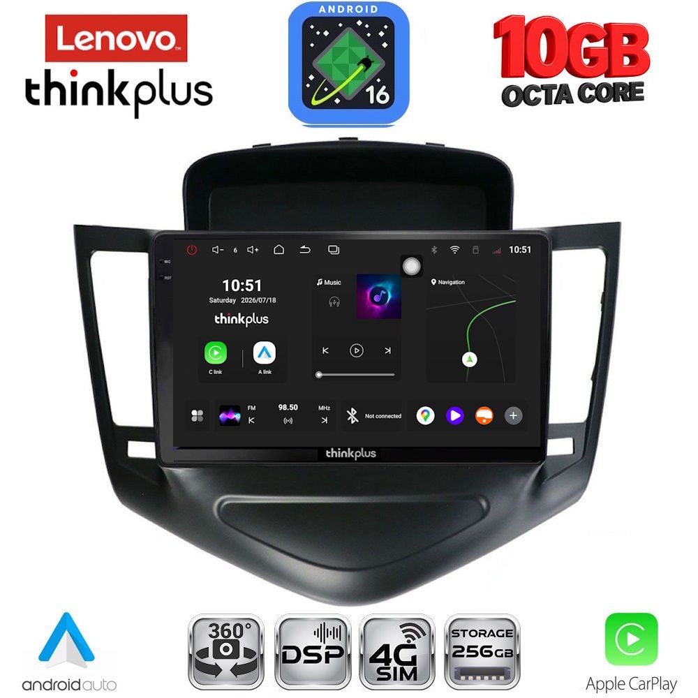 LENOVO LTM 11076_CPA (9inc) MULTIMEDIA TABLET for CHEVROLET CRUZE mod. 2008-2012
