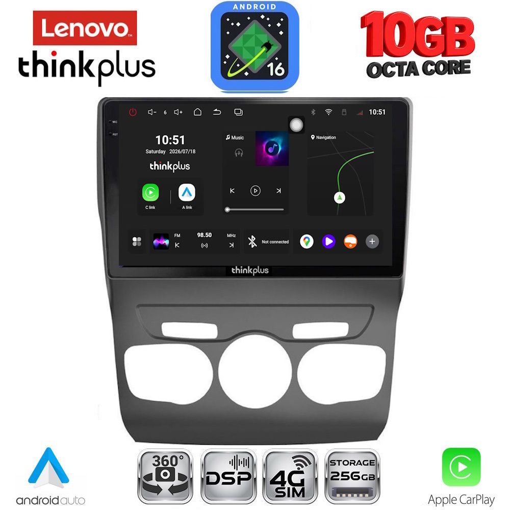 LENOVO LTM 11085_CPA (10inc) MULTIMEDIA TABLET for CITROEN C4 -DS4 mod. 2011-2018