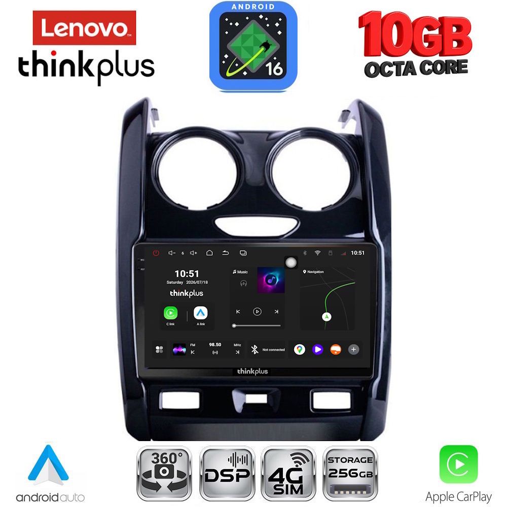 LENOVO LTM 11103_CPA (9inc) MULTIMEDIA TABLET for DACIA DUSTER mod. 2012-2019