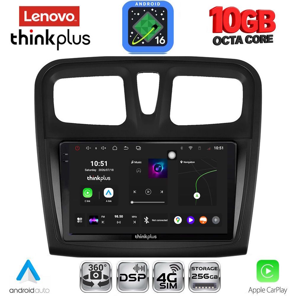 LENOVO LTM 11108SQ_CPA (9inc) MULTIMEDIA TABLET for DACIA LOGAN – SANDERO mod. 2012-2019