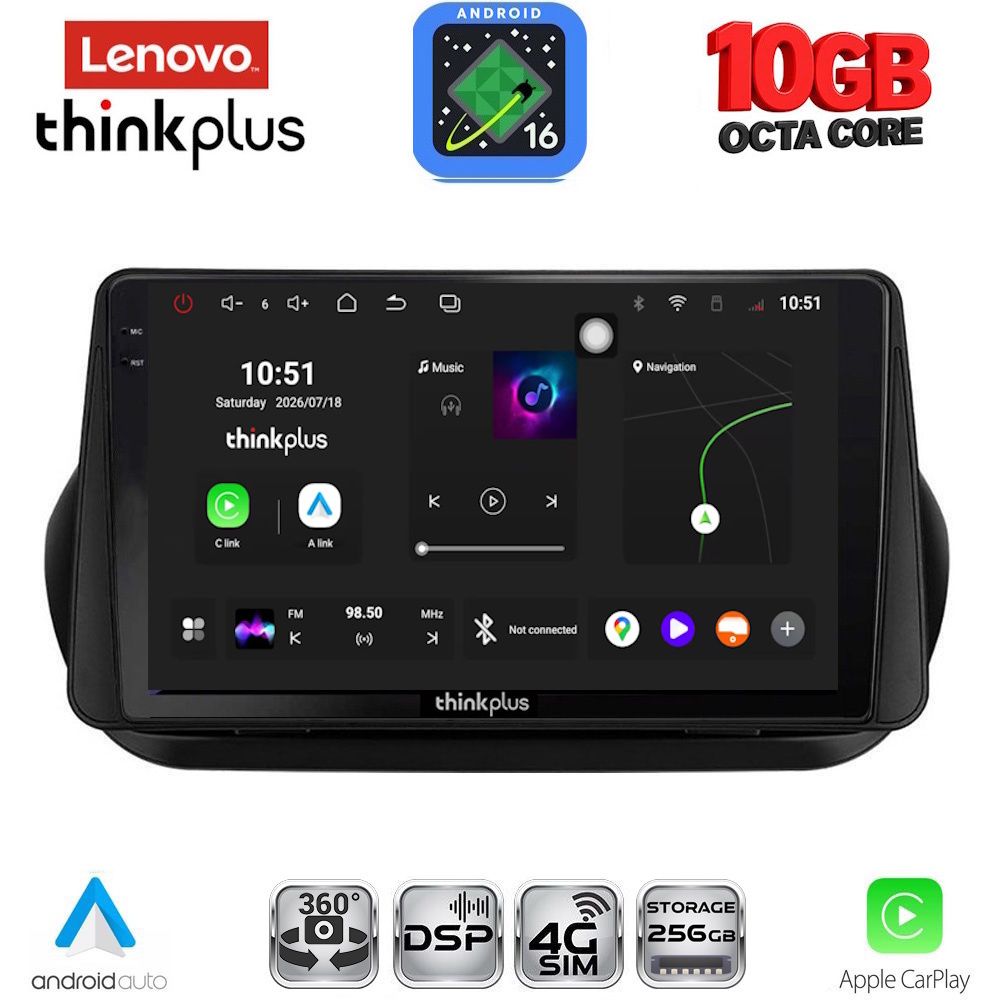 LENOVO LTM 11142_CPA (9inc) MULTIMEDIA TABLET for CITROEN – FIAT – PEUGEOT mod. 2008-2018