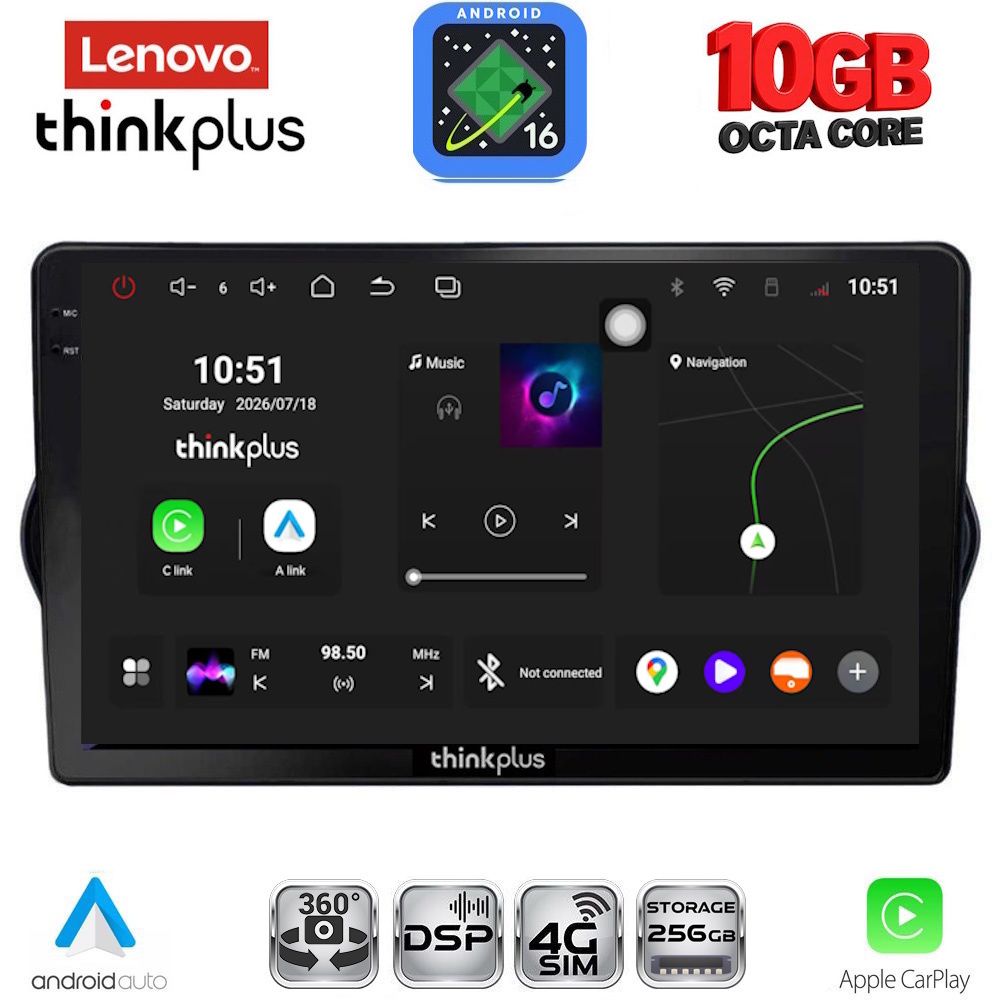 LENOVO LTM 11148_CPA (9inc) MULTIMEDIA TABLET for FIAT TIPO mod. 2015-2023