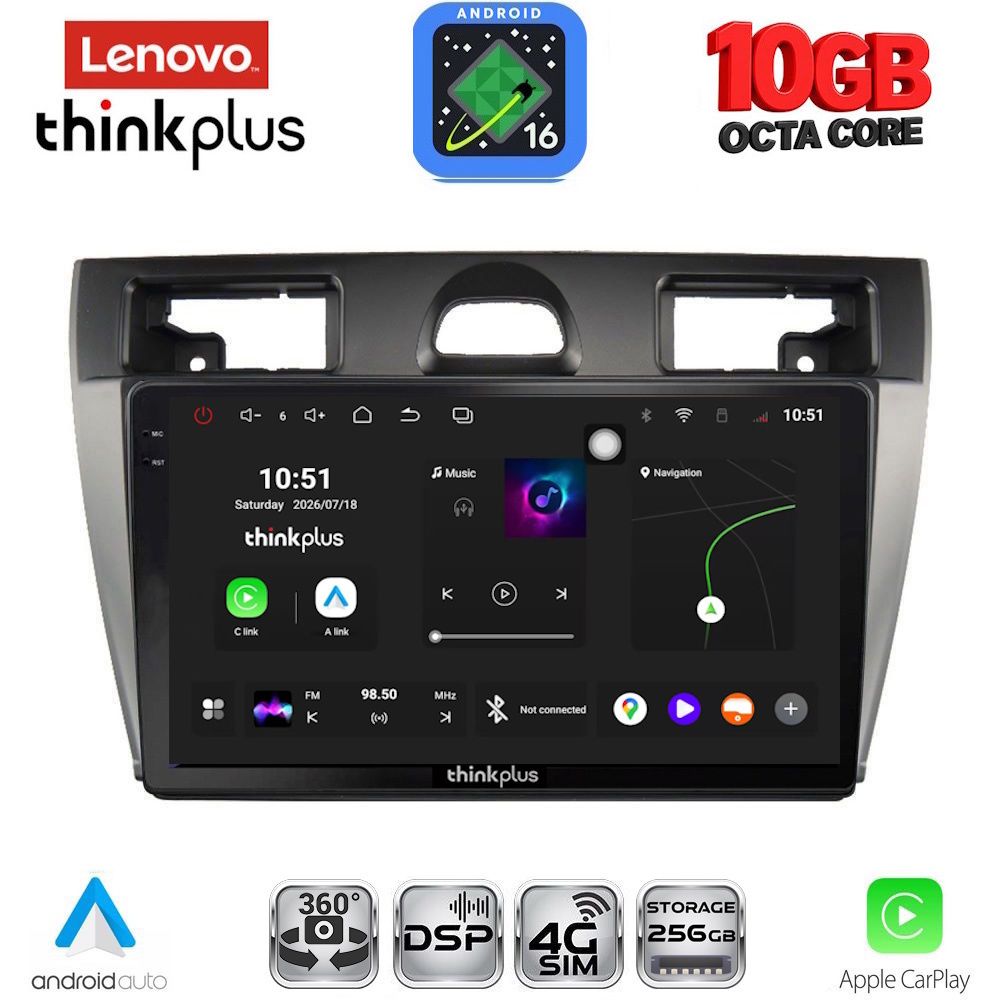 LENOVO LTM 11153SL_CPA (9inc) MULTIMEDIA TABLET for FORD FIESTA mod. 2005-2008 (SILVER)