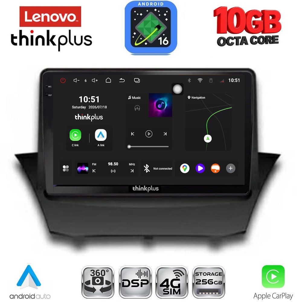 LENOVO LTM 11154A_CPA (9inc) MULTIMEDIA TABLET for FORD FIESTA mod. 2008-2017