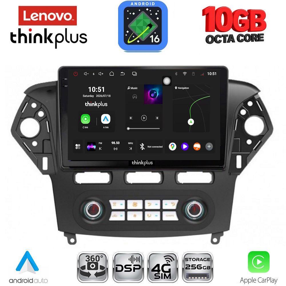 LENOVO LTM 11163_CPA CLIMA (10inc) MULTIMEDIA TABLET for FORD MONDEO mod. 2011-2013
