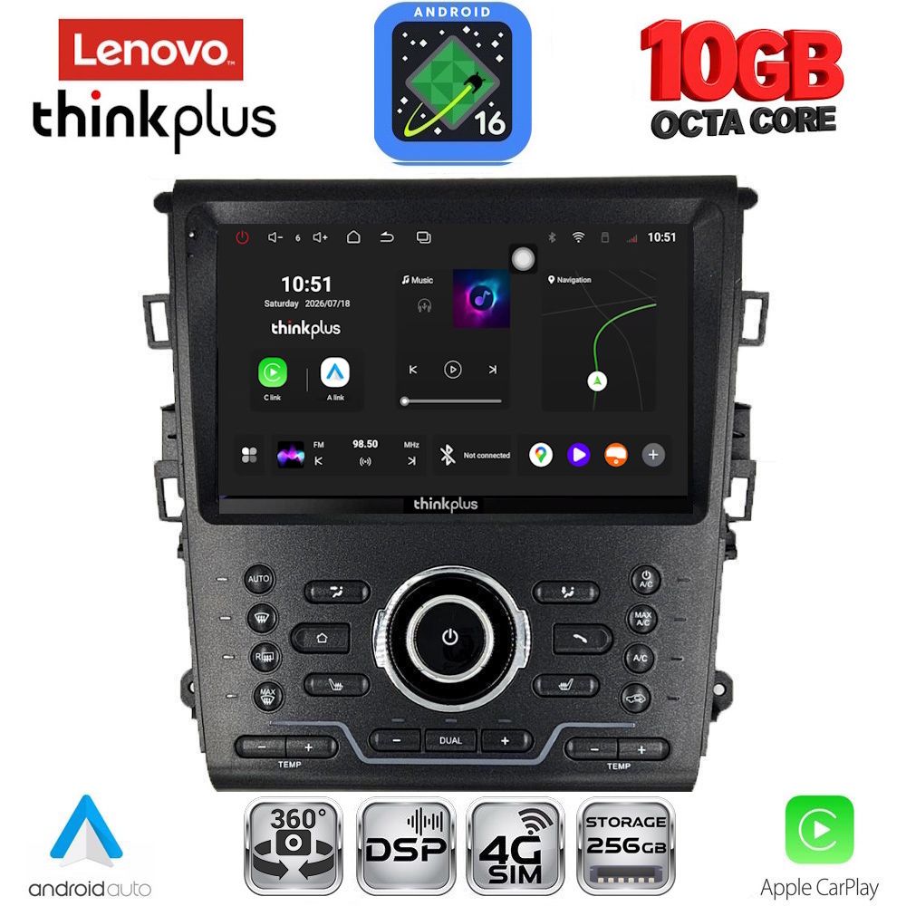 LENOVO LTM 11164_CPA CLIMA (9inc) MULTIMEDIA TABLET for FORD MONDEO mod. 2014-2023