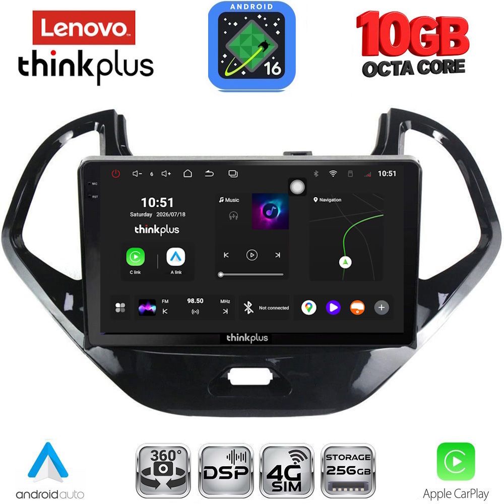 LENOVO LTM 11167SH_CPA (9inc) MULTIMEDIA TABLET for FORD KA mod. 2017-2024