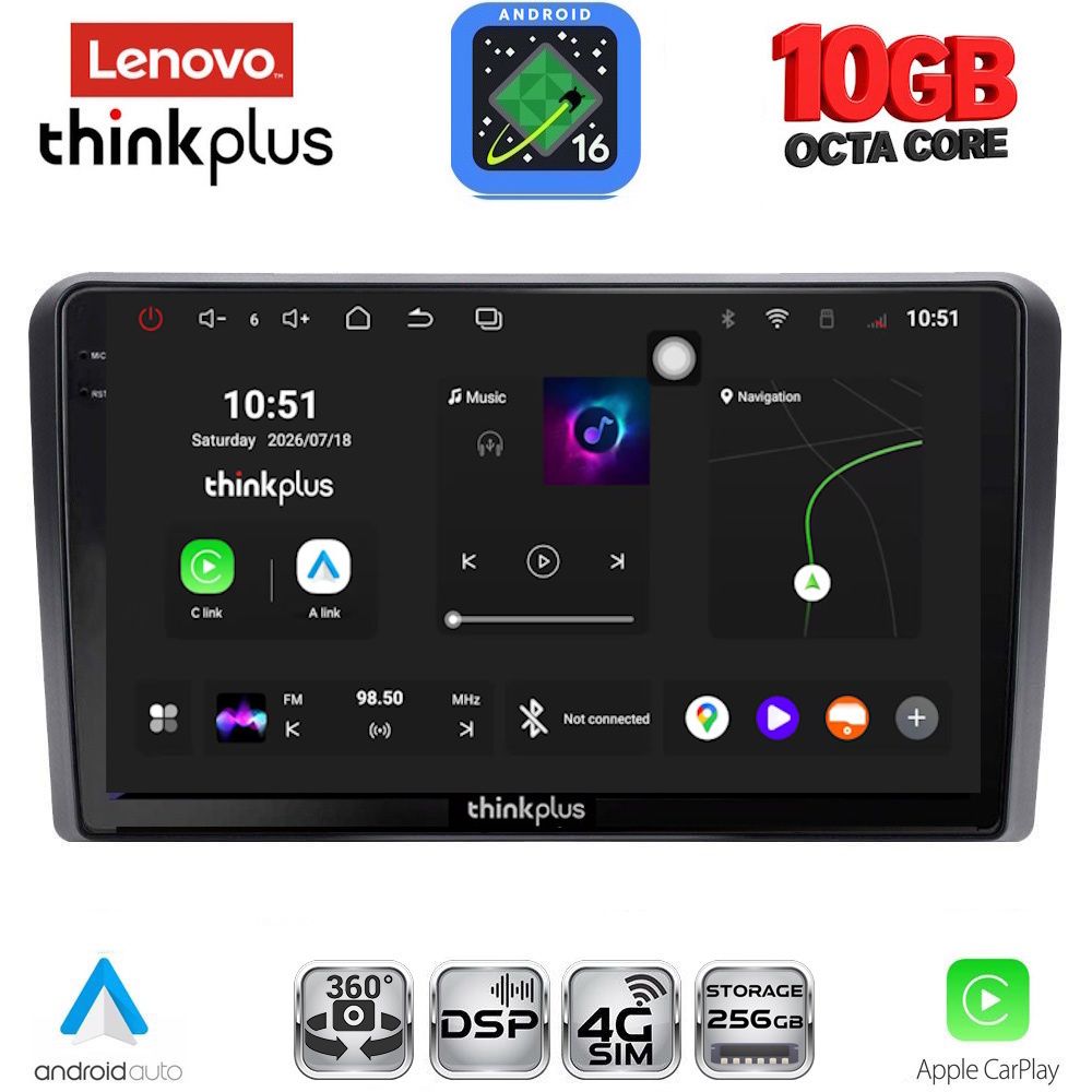 LENOVO LTM 11168SQ_CPA (10inc) MULTIMEDIA TABLET for FORD mod. 2004-2007 (For Round radio)