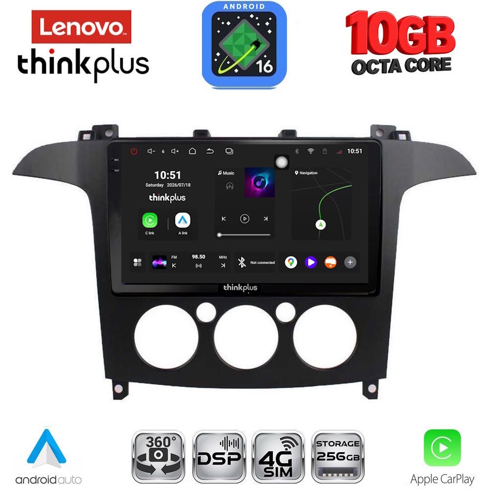 LENOVO LTM 11175_CPA A/C (9inc) MULTIMEDIA TABLET for FORD SMAX mod. 2006-2014