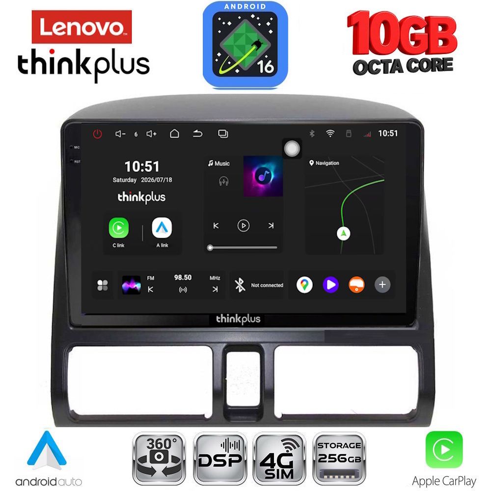 LENOVO LTM 11196_CPA CLIMA (9inc) MULTIMEDIA TABLET for HONDA CRV mod. 1996-2006