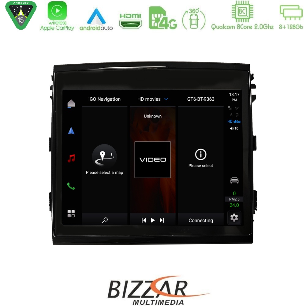 Bizzar OEM Porsche Cayenne 2011-2016 8core Android15 8+128GB Navigation Multimedia 8