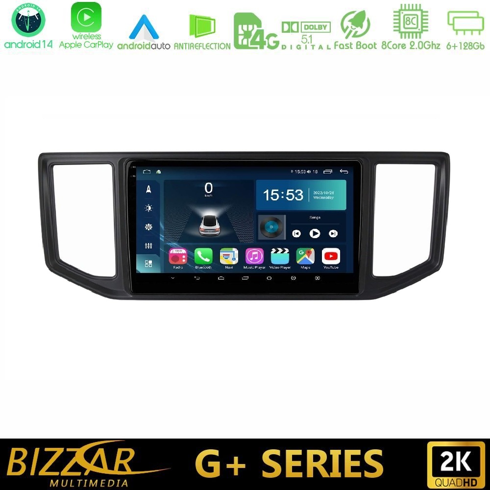 Bizzar G+ Series Man TGE / VW Crafter 2018 – 2026 8core Android14 6+128GB Navigation Multimedia Tablet 10"