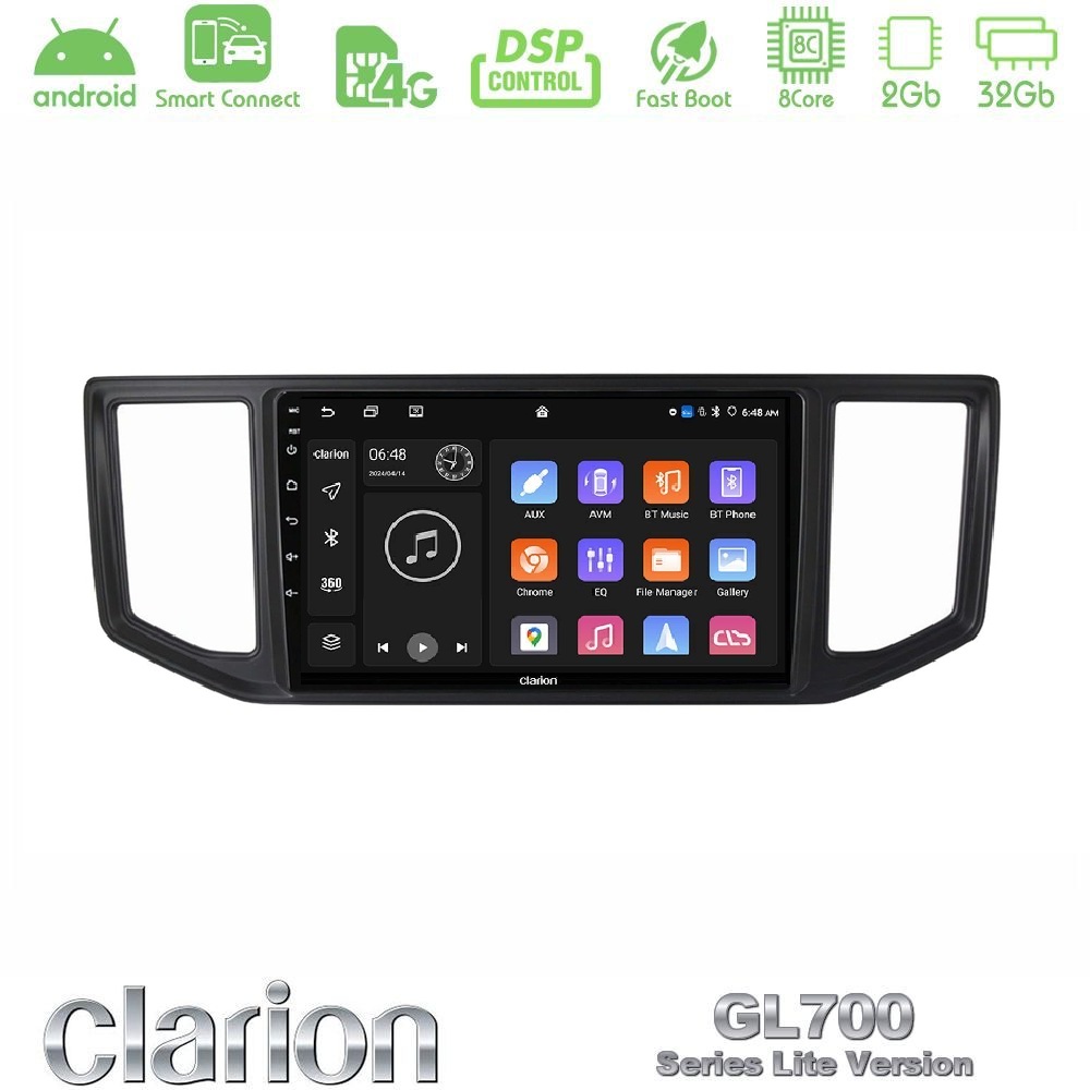 Clarion GL700 Lite Series Man TGE / VW Crafter 2018 – 2026 8Core Android ClarionOS 2+32GB Navigation Multimedia Tablet 10" Με Carplay & Android Auto Με Carplay & Android Auto