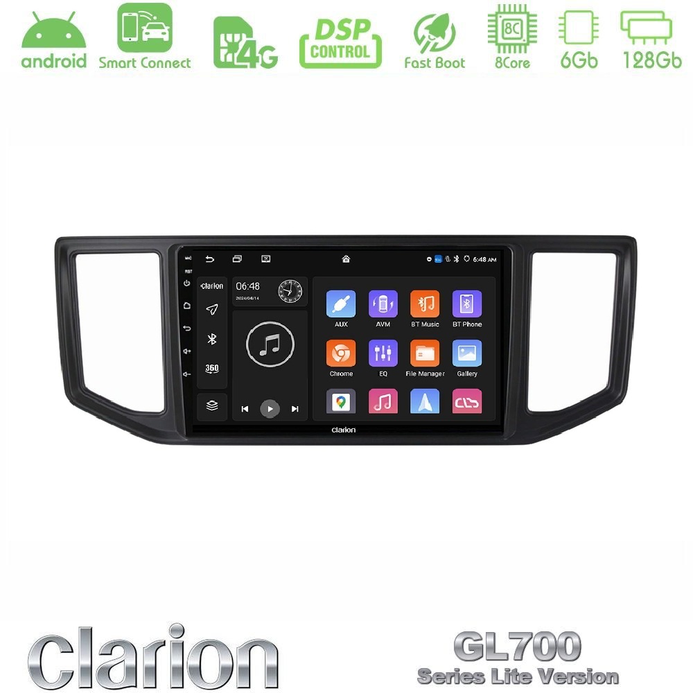 Clarion GL700 Lite Series Man TGE / VW Crafter 2018 – 2026 8Core Android ClarionOS 6+128GB Navigation Multimedia Tablet 10" Με Carplay & Android Auto Με Carplay & Android Auto