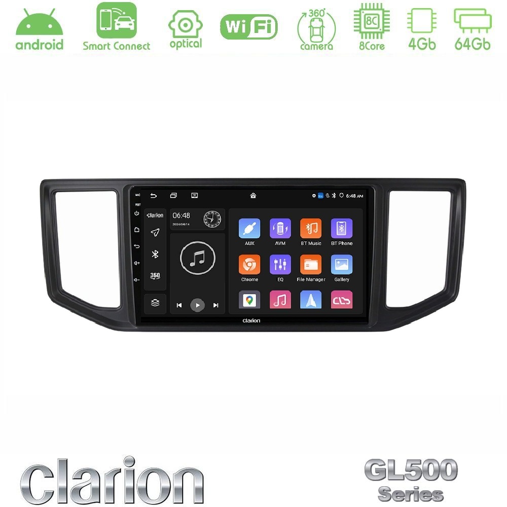 Clarion GL500 Series 8Core Android ClarionOS 4+64GB Man TGE / VW Crafter 2018 – 2026 Navigation Multimedia Tablet 10"