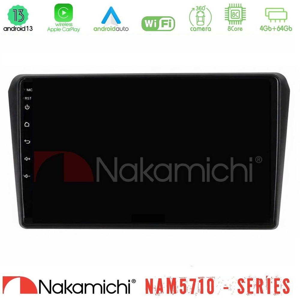 Nakamichi NAM5710 Series 8Core Android13 4+64GB  Toyota Avensis T25 02/2003–2008 Navigation Multimedia Tablet 9"