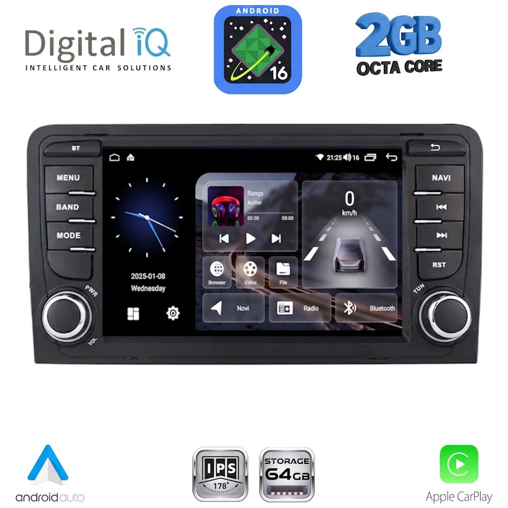 DIGITAL IQ BLF 349_CPA (7" DECK) MULTIMEDIA OEM for AUDI A3 mod. 2003-2012 DIGITAL IQ BLF 349_CPA (7" DECK) MULTIMEDIA OEM for AUDI A3 mod. 2003-2012