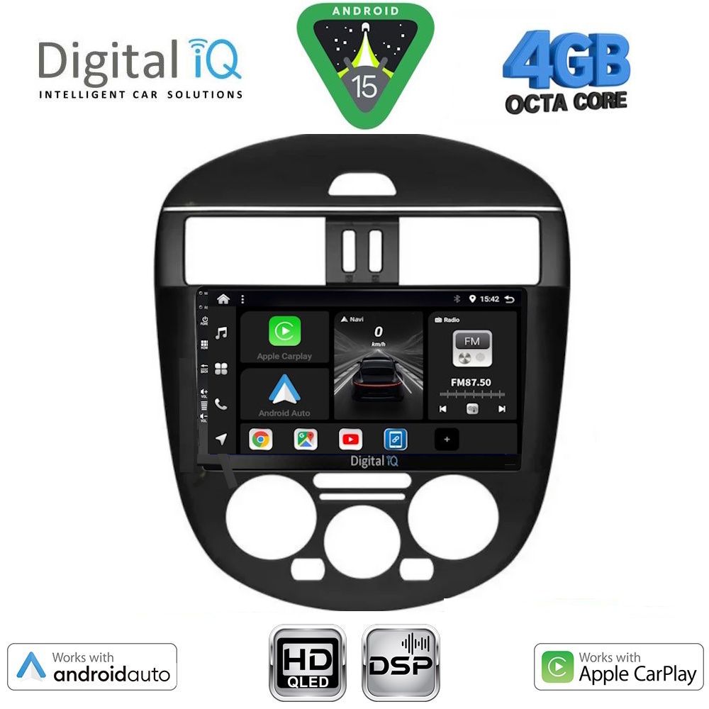 DIGITAL IQ BXF 16465B AC_CPAA (9inc) MULTIMEDIA TABLET for NISSAN TIIDA mod. 2013-2023 with A/C