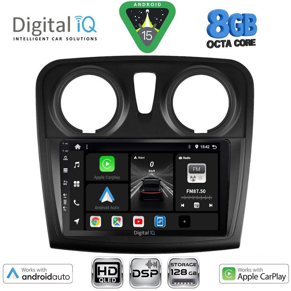 DIGITAL IQ BXF 18108_CPAA (9inc) MULTIMEDIA TABLET for DACIA LOGAN – SANDERO mod. 2012-2019