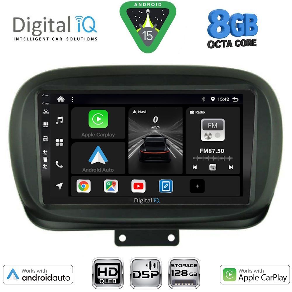 DIGITAL IQ BXF 18134_CPAA (9inc) MULTIMEDIA TABLET for FIAT 500Χ mod. 2014-2024