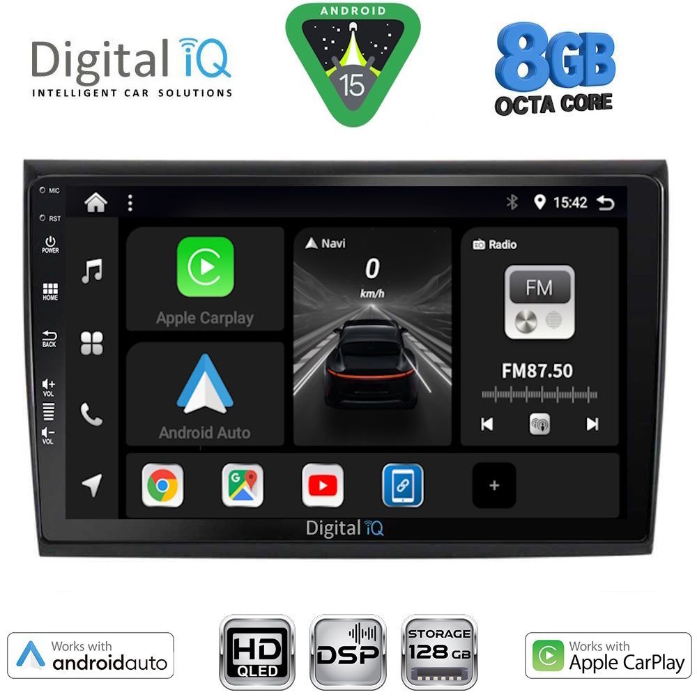DIGITAL IQ BXF 18136_CPAA (9inc) MULTIMEDIA TABLET for FIAT BRAVO mod. 2007-2019