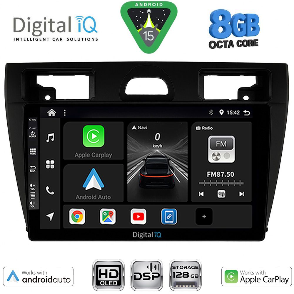 DIGITAL IQ BXF 18153BL_CPAA (9inc) MULTIMEDIA TABLET for FORD FIESTA mod. 2005-2008 (BLACK)